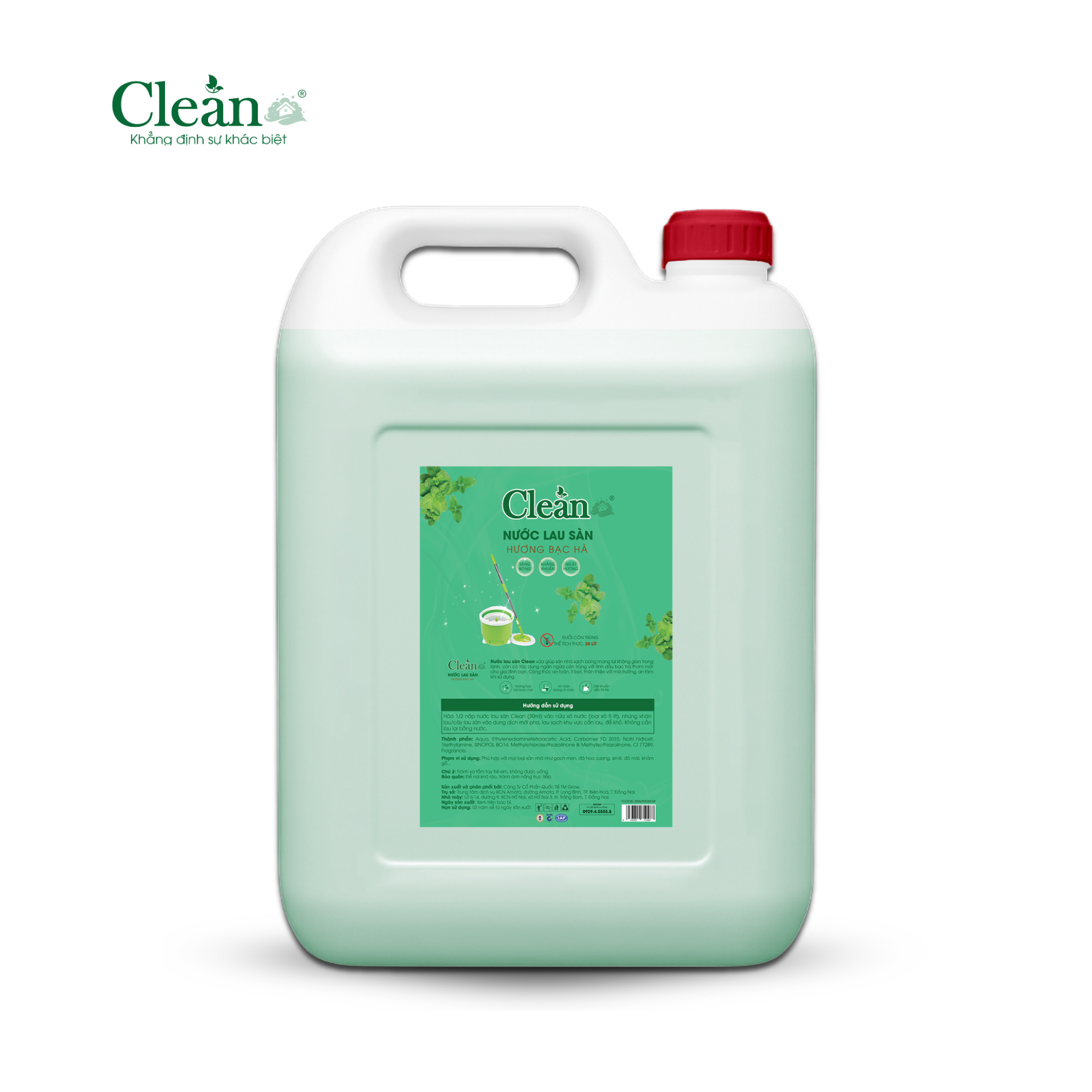 Nước lau sàn Hương bạc hà - 30L